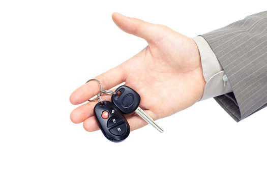 businessman with car keys