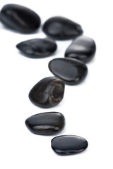 Fototapeta na wymiar black spa stones isolated