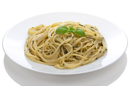 Pasta Pesto Isolated