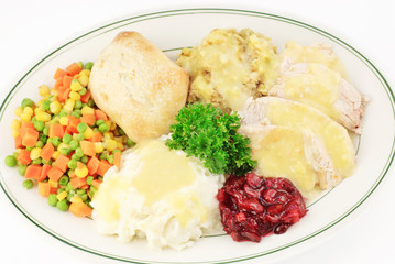 Turkey And Dressing Thanksgiving Meal