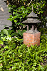Thai style lantern in the garden