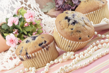 Blueberry Muffins Feminine Still life