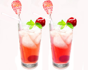 cherry juice with ice