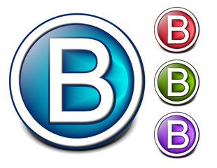 Glossy alphabet design