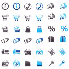 shopping Blue & Black