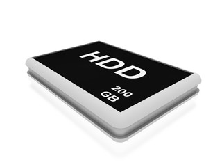 hard disk drive isolated on white