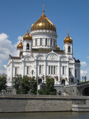 Fototapeta na wymiar Cathedral of Jesus Christ Saviour in Moscow, Russia