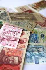 Obraz na płótnie Canvas Czech money, old money and new money