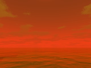 Abendstimmung über dem Meer