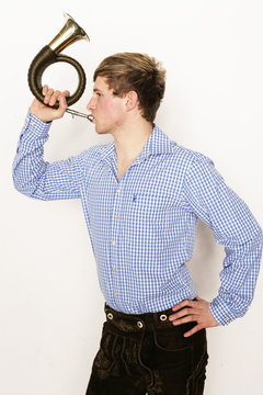 J&auml;ger mit Horn