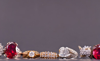 Wedding Engagement Ring Background Concept with Custom Space for