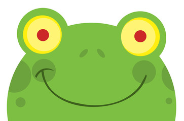 Happy Frog Cartoon Character