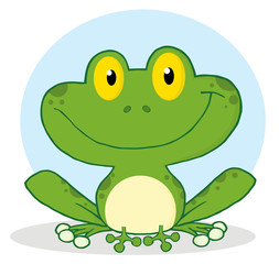 Smile Frog Cartoon Character
