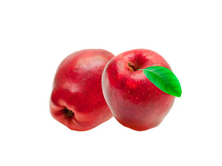 red apple isolated on white background