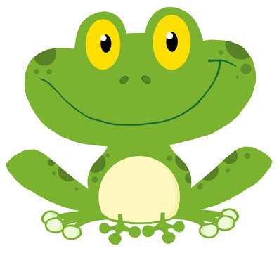 Cute Frog Cartoon Character