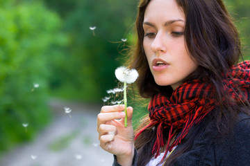 Girl with dandelion