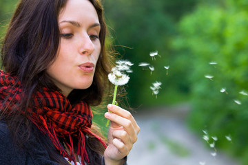 Girl with dandelion