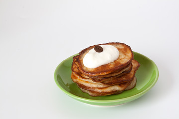 Pancakes with sour cream