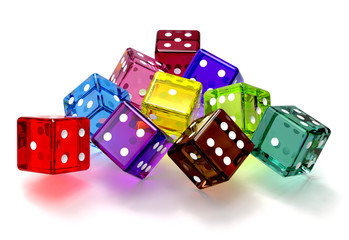 colored dices
