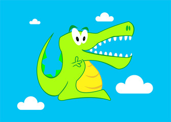 Happy Crocodile Vector