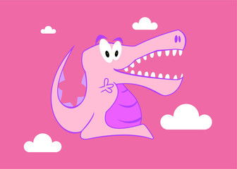Pink Baby Crocodile