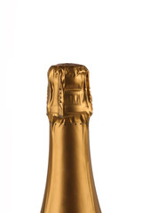 isolated champagne bottle neck copyspace