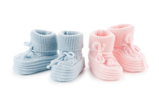 Woven Baby Shoes Isolated On White Background