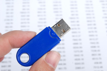 USB flash disk and financial data