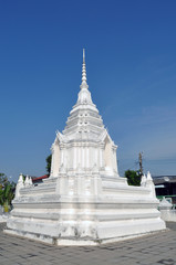 white Stupa in Thai temple