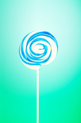 Colorful lollipop against the background