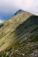 krivan mountain in a mist. slovakia