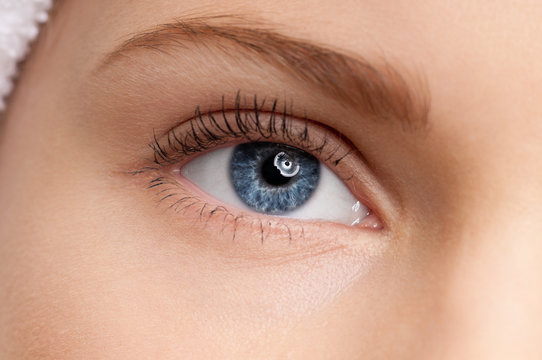 beautiful girl blue eye make-up zone