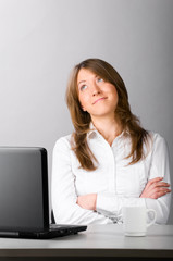 business woman is dreaming