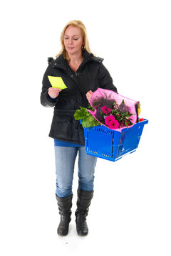 Shopping woman in the supermarket