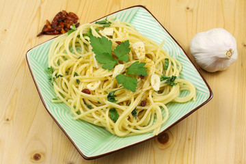 Pasta Aglio Olio Peperoncino - Pasta Garlic Oil Chilli