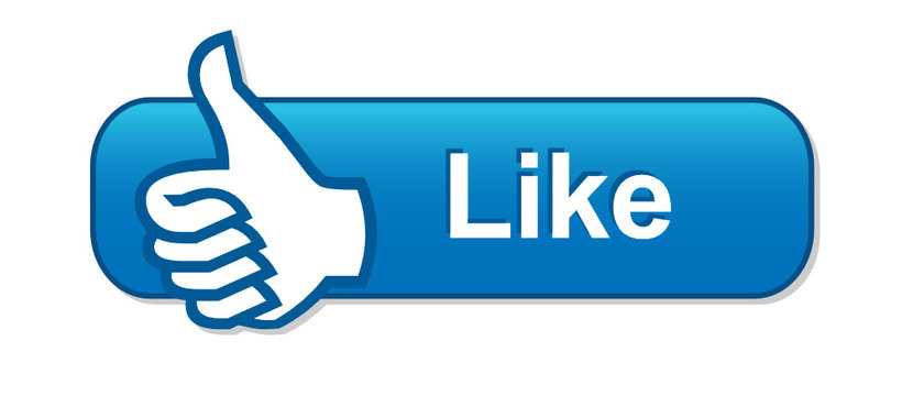 "LIKE" Web Button (thumbs up share internet social network vote)