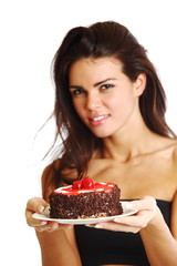 woman and cake