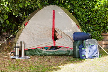 A tent in the garden