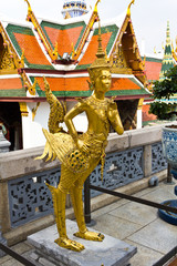 kinaree, a mythology figure in temple Bangkok Thailand