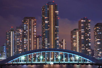 Naklejka premium night Tokyo