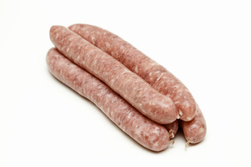 Salchicha pinchada por el tenedor