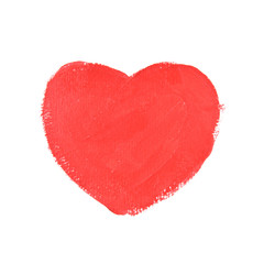 red heart shape on white paper