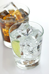The sweet cooled drinks with ice