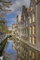 Fototapeta na wymiar Canal in Delft, Holland