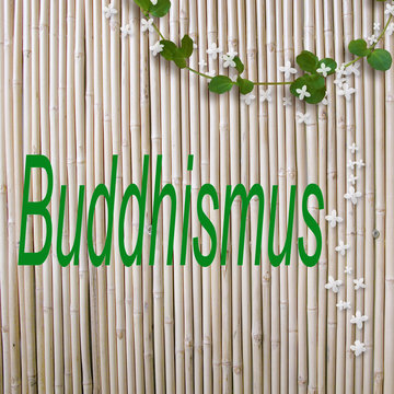 hintergrund bambus, begriff buddhismus