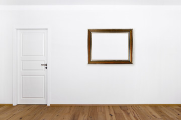 Bilderrahmen auf weißer Wand
