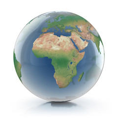 transparent globe 3d illustration