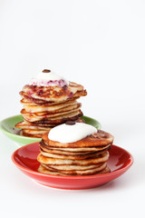Pancakes and coffee for breakfast