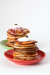 Pancakes and coffee for breakfast
