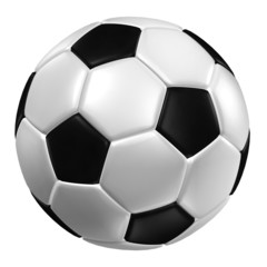 3d rendering of a soccer ball. ( Leather texture )